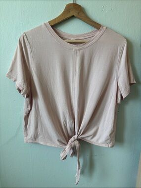 lululemon athletica Tie-Front Crop Tee - Light Blush